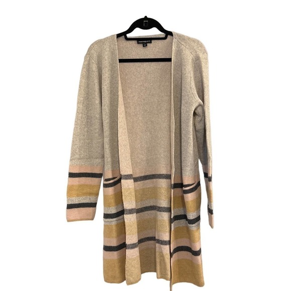 Fortune + Ivy Long Striped Cardigan with Pockets Size M NWOT - Picture 1 of 6